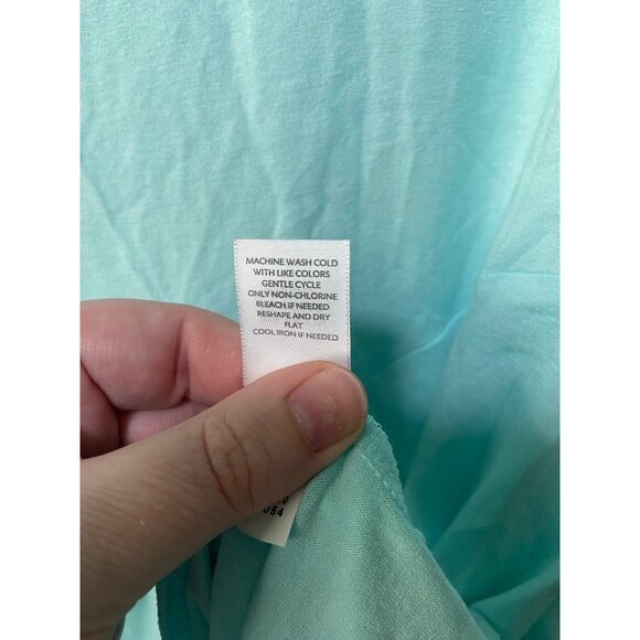 NWT J Jill Women's Pale Jade High Low Side Blouse Top Shirt Size Small - Picture 6 of 8